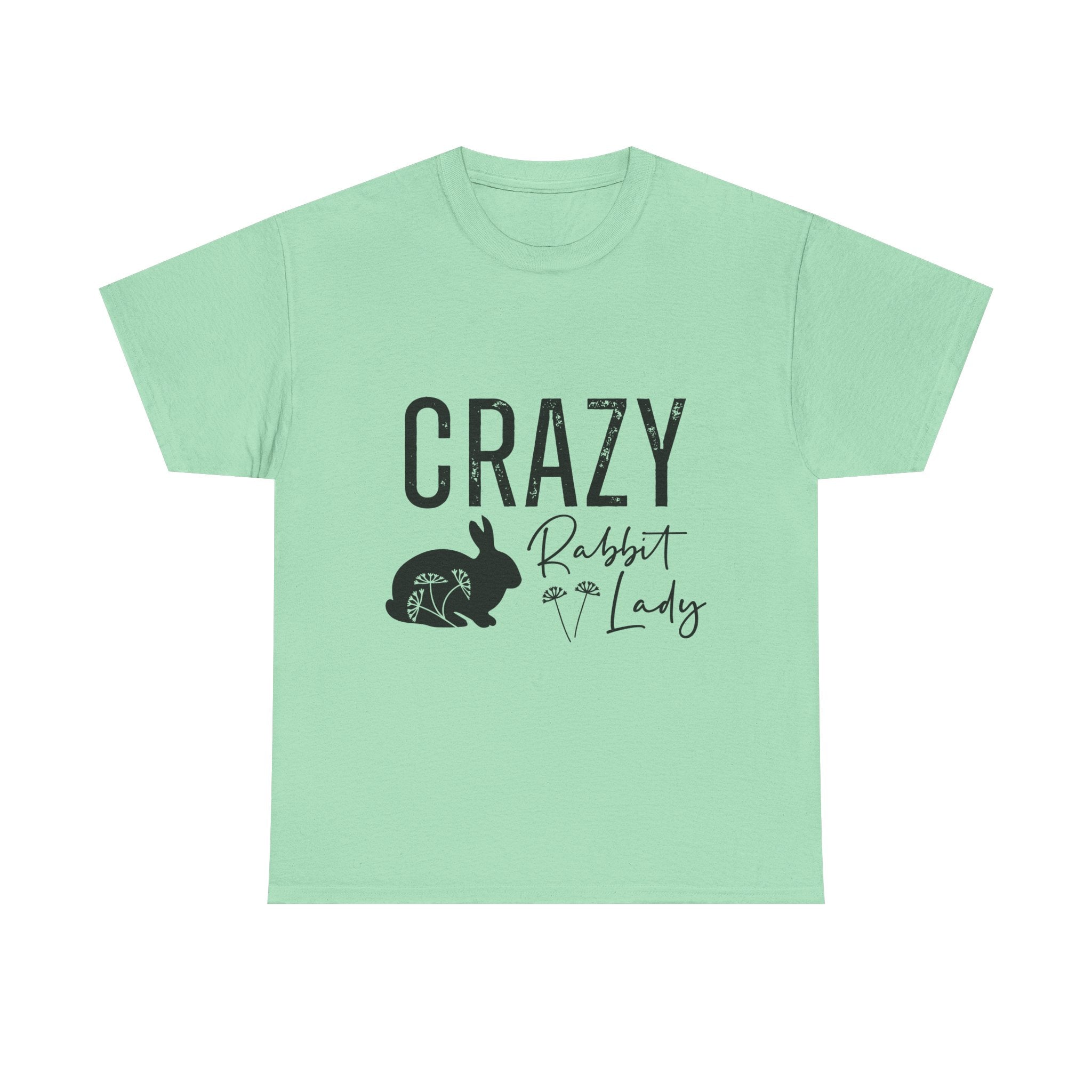 Crazy Rabbit Lady Tee, Funny Animal Lover Shirt, Gift for Pet Owners, Cute Rabbit Design, Unisex Cotton Tee
