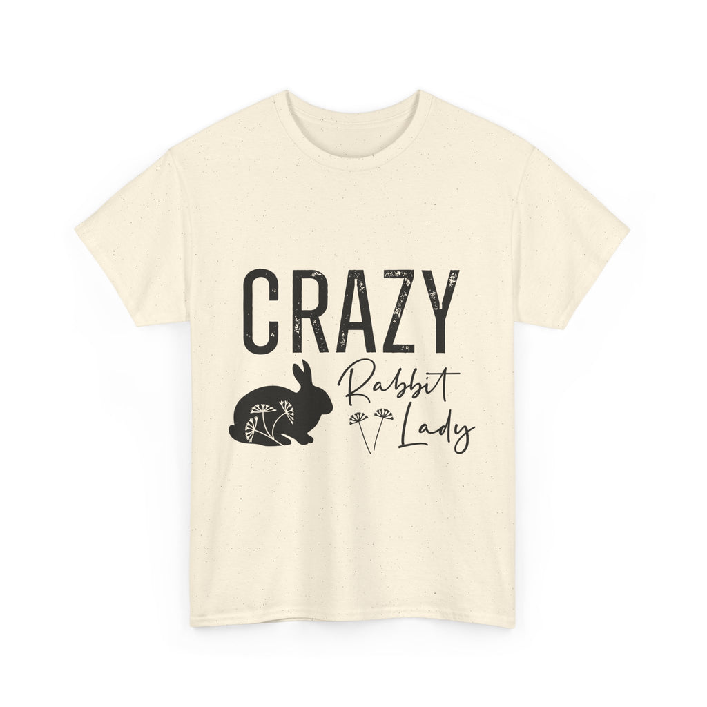 Crazy Rabbit Lady Tee, Funny Animal Lover Shirt, Gift for Pet Owners, Cute Rabbit Design, Unisex Cotton Tee