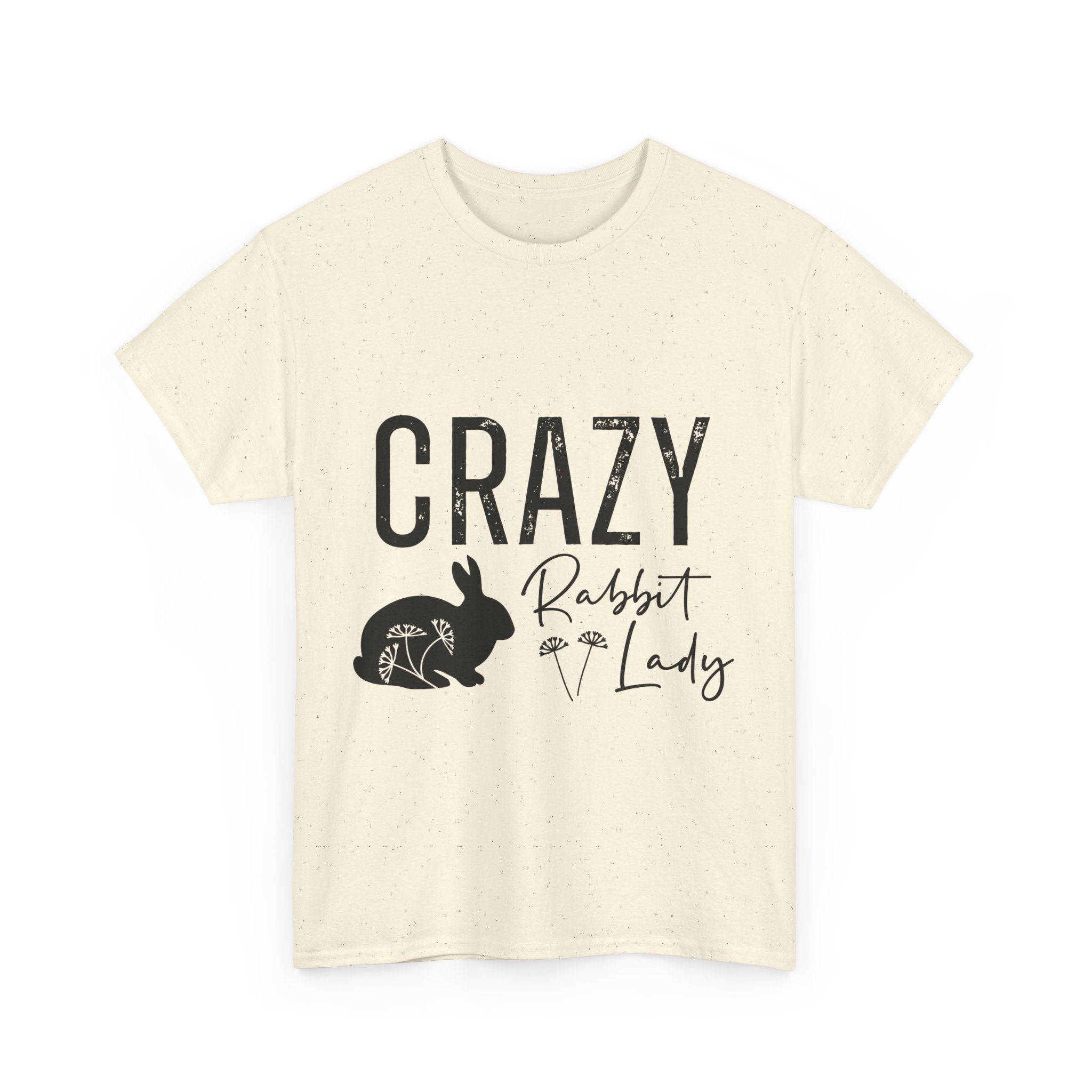 Crazy Rabbit Lady Tee, Funny Animal Lover Shirt, Gift for Pet Owners, Cute Rabbit Design, Unisex Cotton Tee