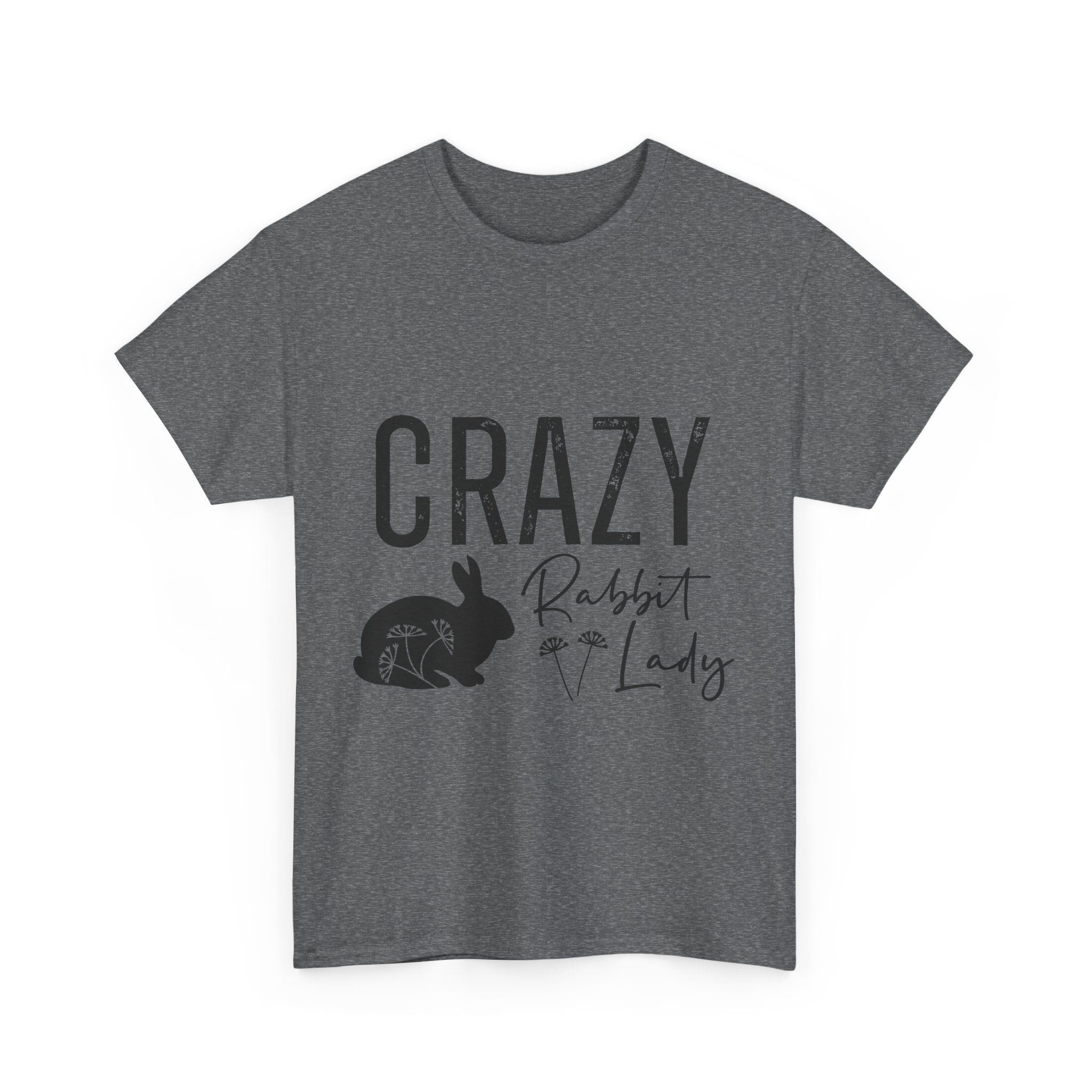 Crazy Rabbit Lady Tee, Funny Animal Lover Shirt, Gift for Pet Owners, Cute Rabbit Design, Unisex Cotton Tee