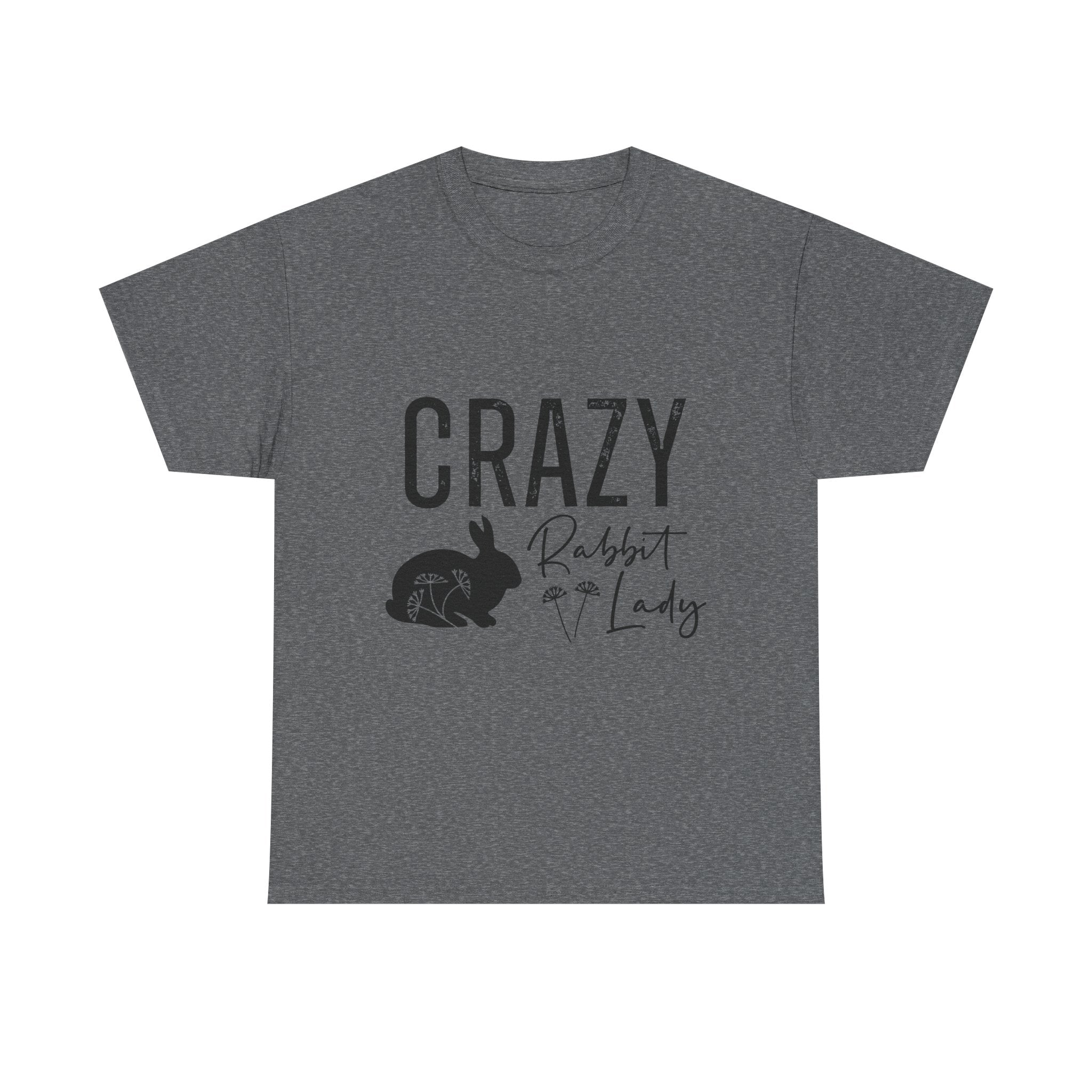 Crazy Rabbit Lady Tee, Funny Animal Lover Shirt, Gift for Pet Owners, Cute Rabbit Design, Unisex Cotton Tee