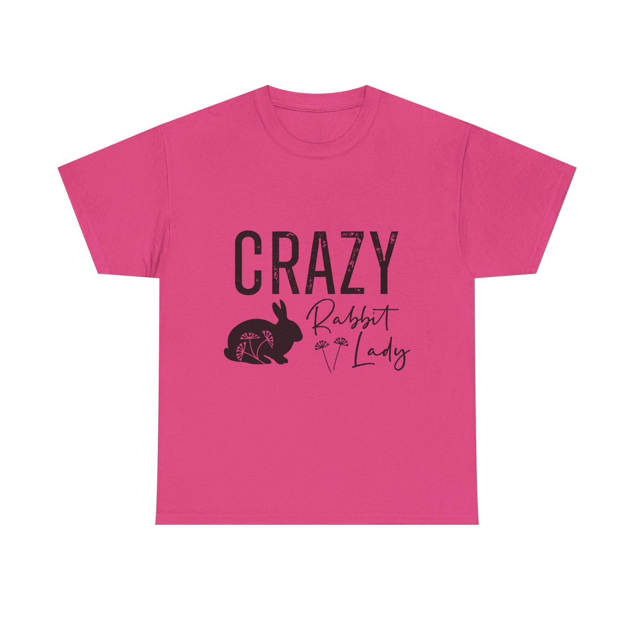 Crazy Rabbit Lady Tee, Funny Animal Lover Shirt, Gift for Pet Owners, Cute Rabbit Design, Unisex Cotton Tee