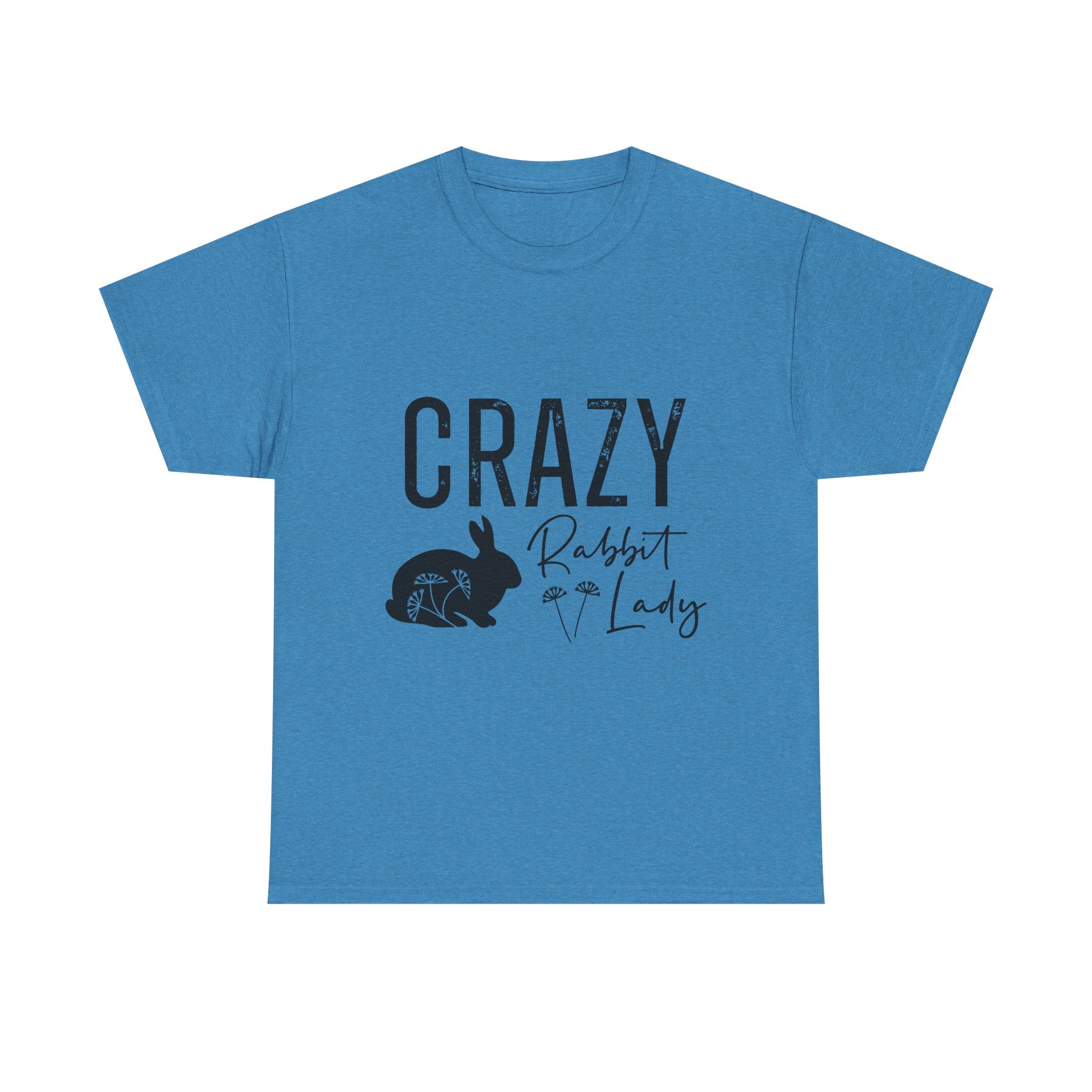 Crazy Rabbit Lady Tee, Funny Animal Lover Shirt, Gift for Pet Owners, Cute Rabbit Design, Unisex Cotton Tee