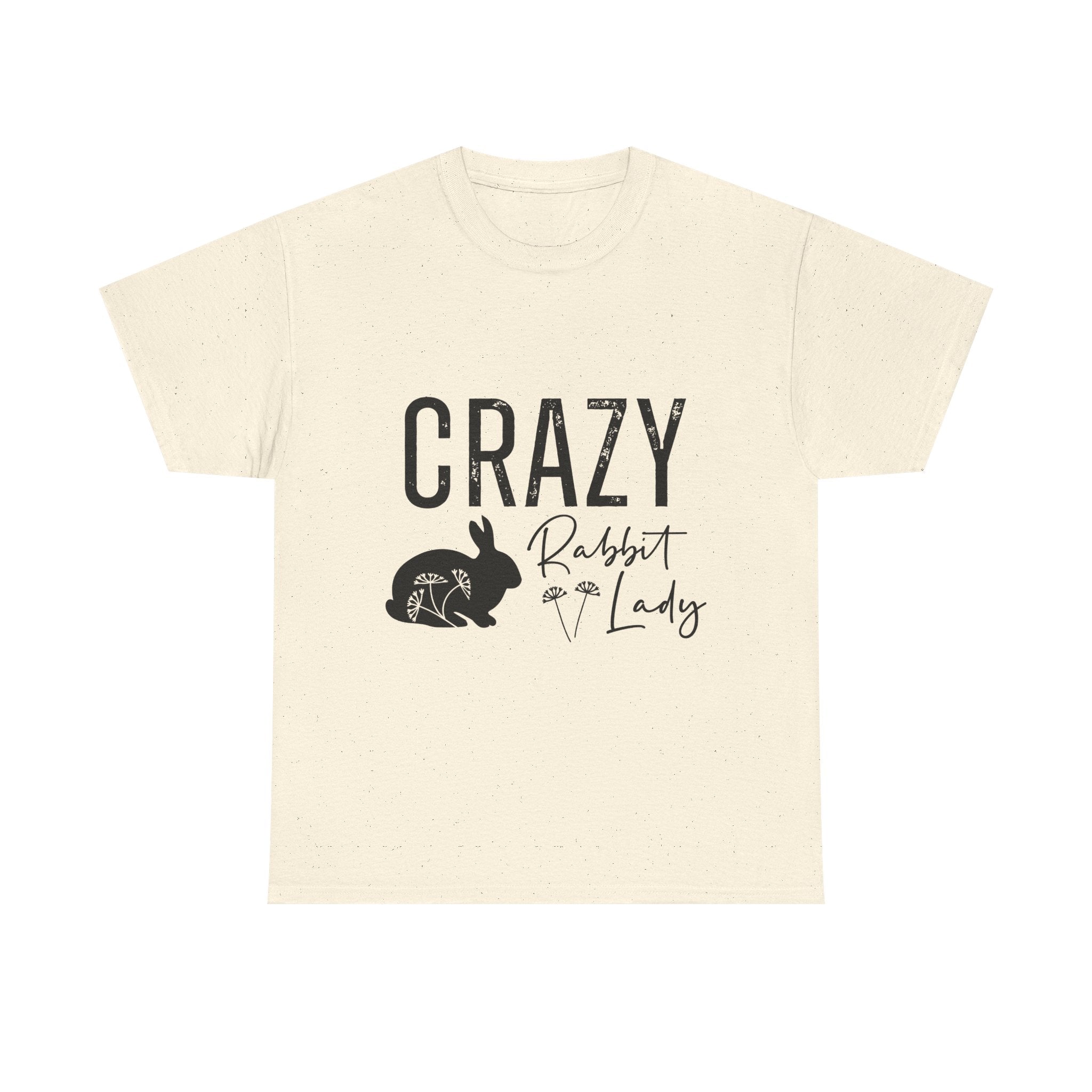 Crazy Rabbit Lady Tee, Funny Animal Lover Shirt, Gift for Pet Owners, Cute Rabbit Design, Unisex Cotton Tee