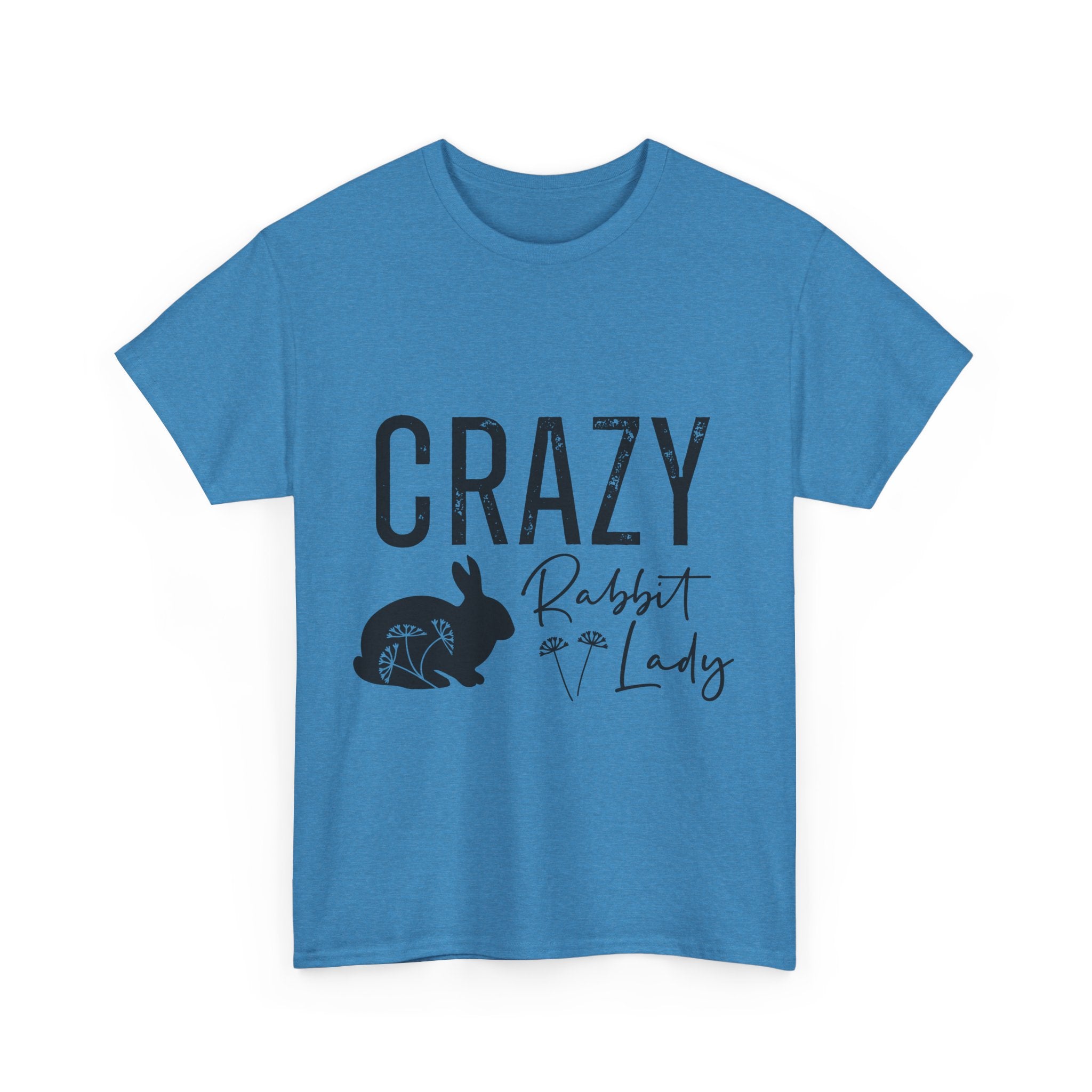 Crazy Rabbit Lady Tee, Funny Animal Lover Shirt, Gift for Pet Owners, Cute Rabbit Design, Unisex Cotton Tee